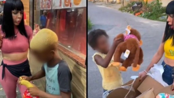 Polícia investiga caso de influencers que entregaram banana e macaco de pelúcia a crianças negras; MP recebe quase 700 denúncias